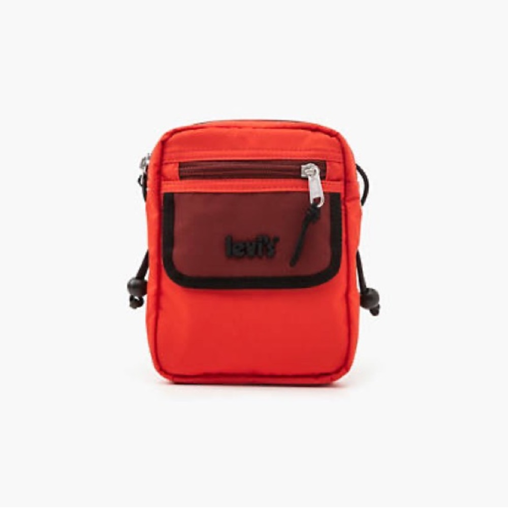 Levis brilliant red black laneyard adjustable crossbody utility bag - Picture 7 of 8